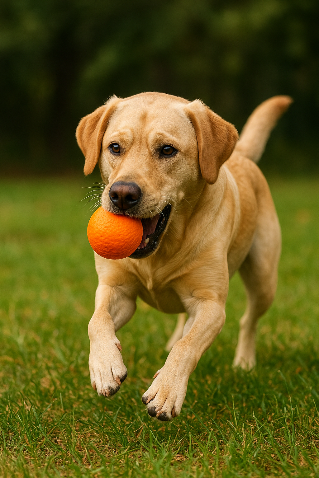 Chien qui joue à la balle